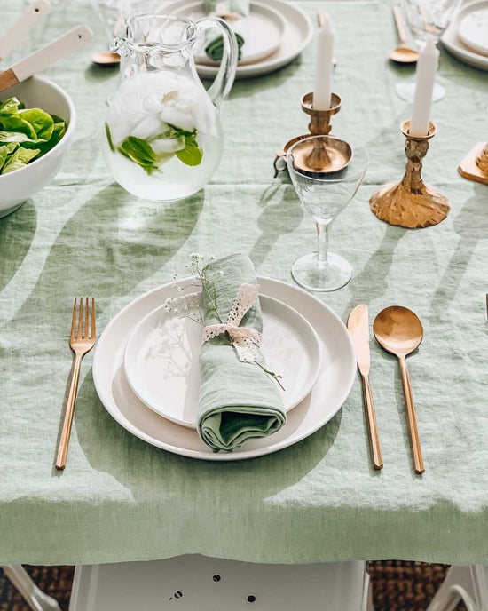 Magic Linen | Set of 2 Linen Napkins Matcha Green