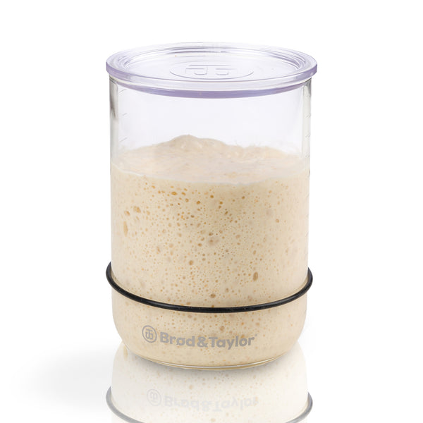 Brod & Taylor Sourdough Starter Jar, ideal for home bakers, designed for maintaining sourdough starters. Perfect for kitchen enthusiasts from Athens Cooks.