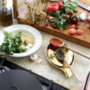 Sir|Madam Brass Spoon Rest, Large — lifestyle in use.