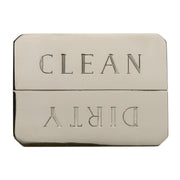 Sir/Madam Nickel-Plated Clean/Dirty Dishwasher Magnet — product view