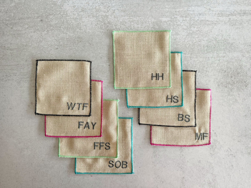 Dot and Army | Colorful Sweary Cocktail Coasters