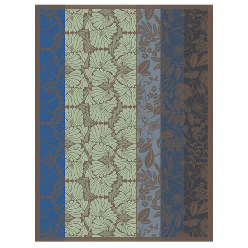 Le Jacquard Français | Cottage Tea Towel features a floral stripe pattern, showcasing elegant botanical motifs in muted tones, ideal for adding charm to any kitchen decor.