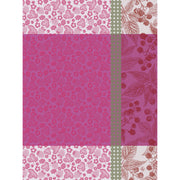 Le Jacquard Français | Cueillette D'Été Tea Towel, Pink features a vibrant berry-themed pattern, perfect for adding a cheerful touch to your kitchen decor.
