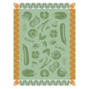 Le Jacquard Français | Ratatouille Tea Towel featuring vintage-style illustrations of vegetables and herbs, perfect for enhancing kitchen décor with a culinary touch.