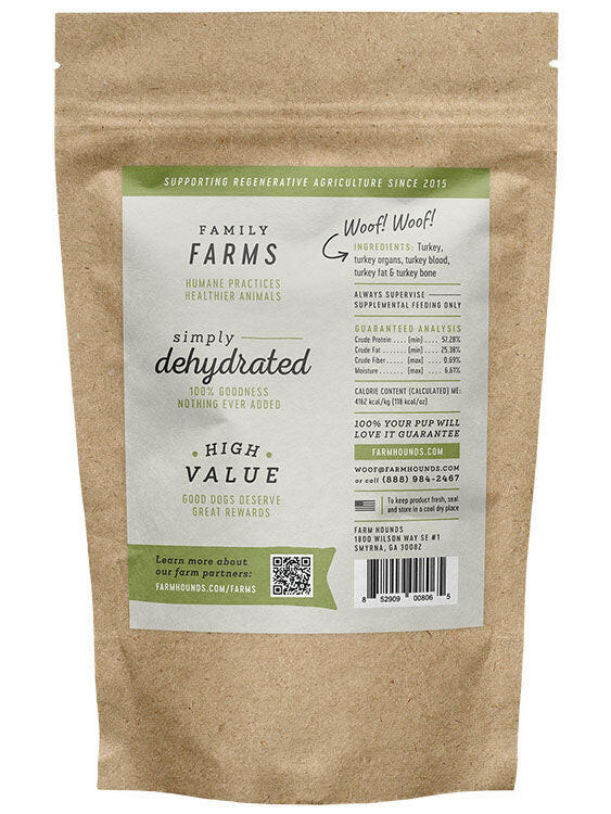 Farm Hounds | Strips Dog Treats - Beef; a bag with nutrient-dense, protein-rich treats for dogs, featuring limited natural ingredients, ideal for training or meal enhancement.