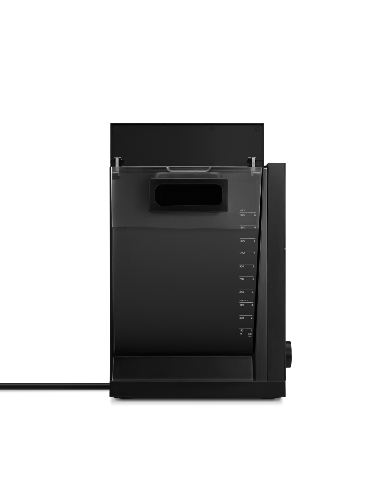 FELLOW | Aiden Precision Coffee Maker's removable matte-black water reservoir with volume markings, designed for optimal brewing control.