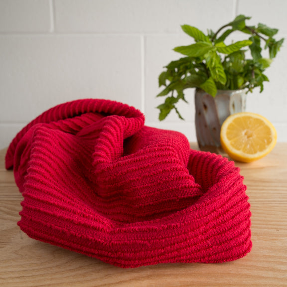 Danica | Ripple Dishtowel, Red
