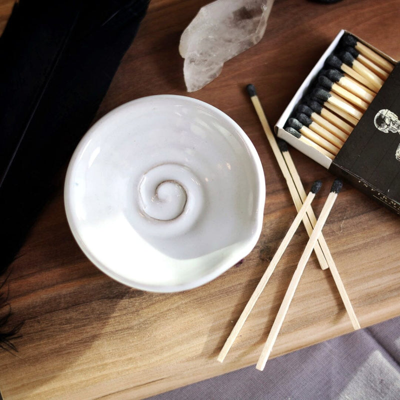 Gravesco Pottery | Handmade Pottery Spoon Rest in White