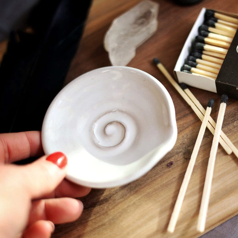 Gravesco Pottery | Handmade Pottery Spoon Rest in White
