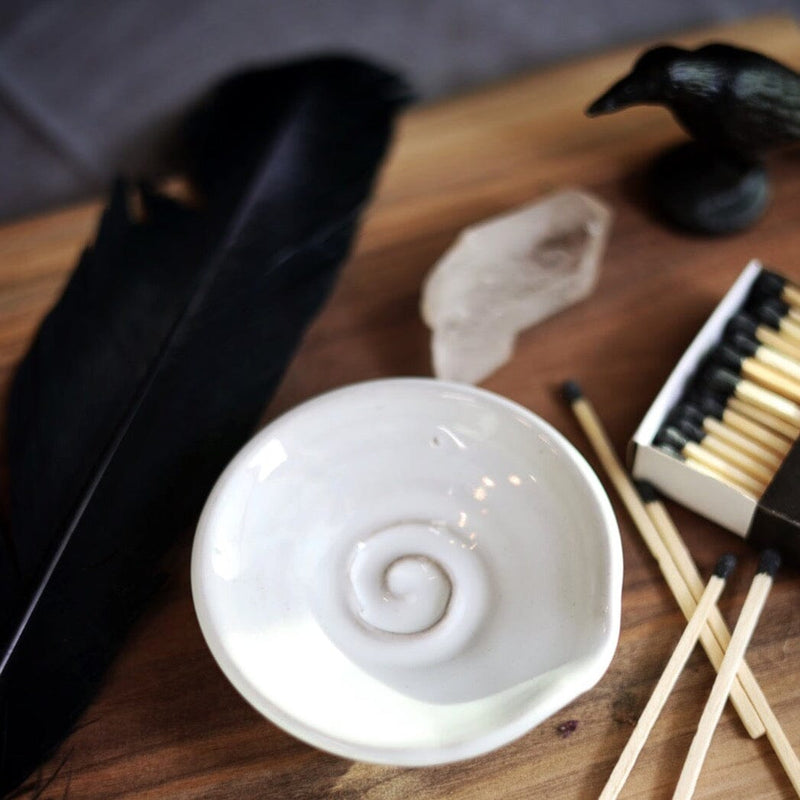 Gravesco Pottery | Handmade Pottery Spoon Rest in White