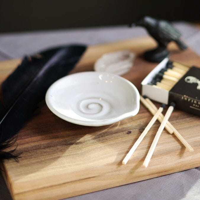 Gravesco Pottery | Handmade Pottery Spoon Rest in White
