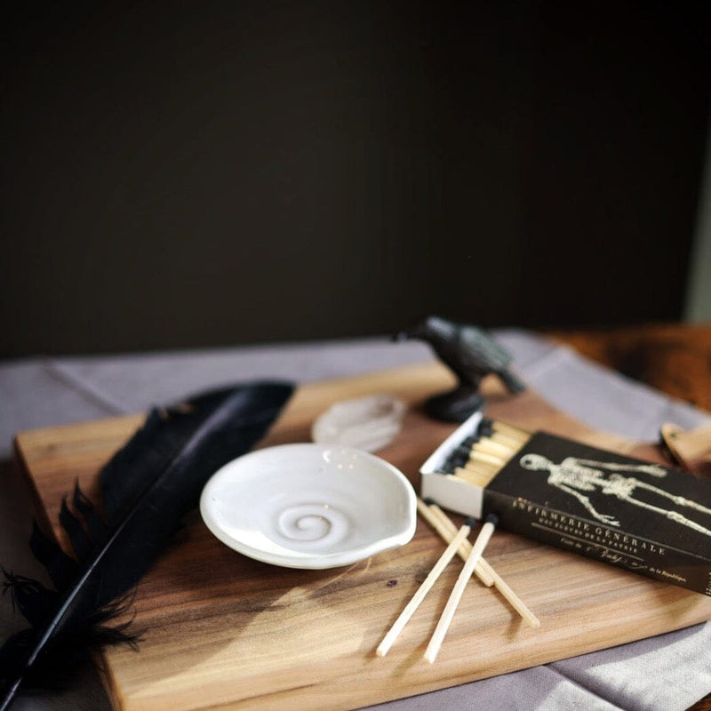Gravesco Pottery | Handmade Pottery Spoon Rest in White