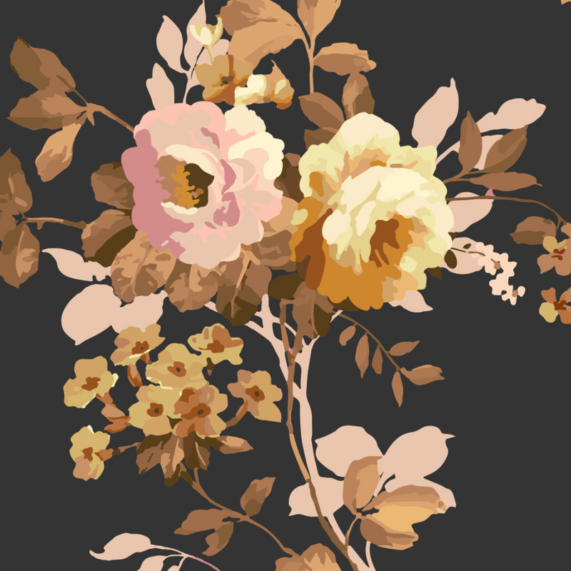 MacKenzie-Childs | Wild Rose Tea Kettle, Brown, 2 Qt