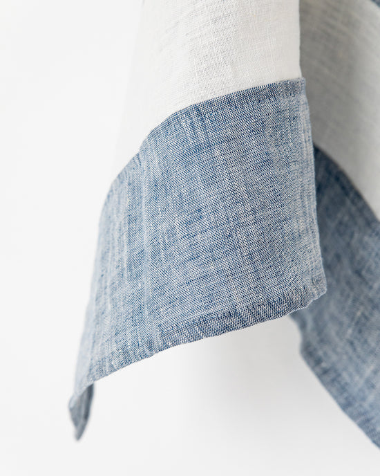 MagicLinen | Striped Linen Tea Towel | Kitchen towel Zero-waste: Blue Melange