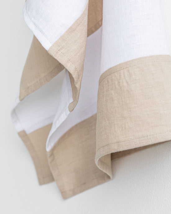 MagicLinen | Striped Linen Tea Towel | Kitchen towel Zero-waste: Natural Linen