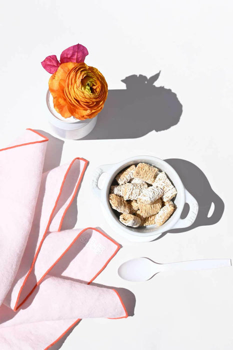 Atelier Saucier | Blush Linen Orange Napkin Set.