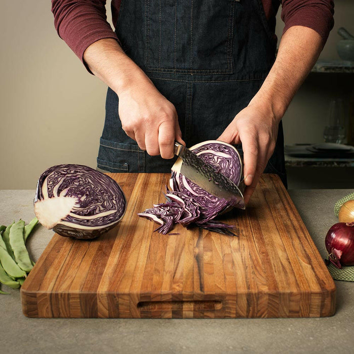 Teakhaus | Professional Edge Grain Cutting Boards with Hand Grips