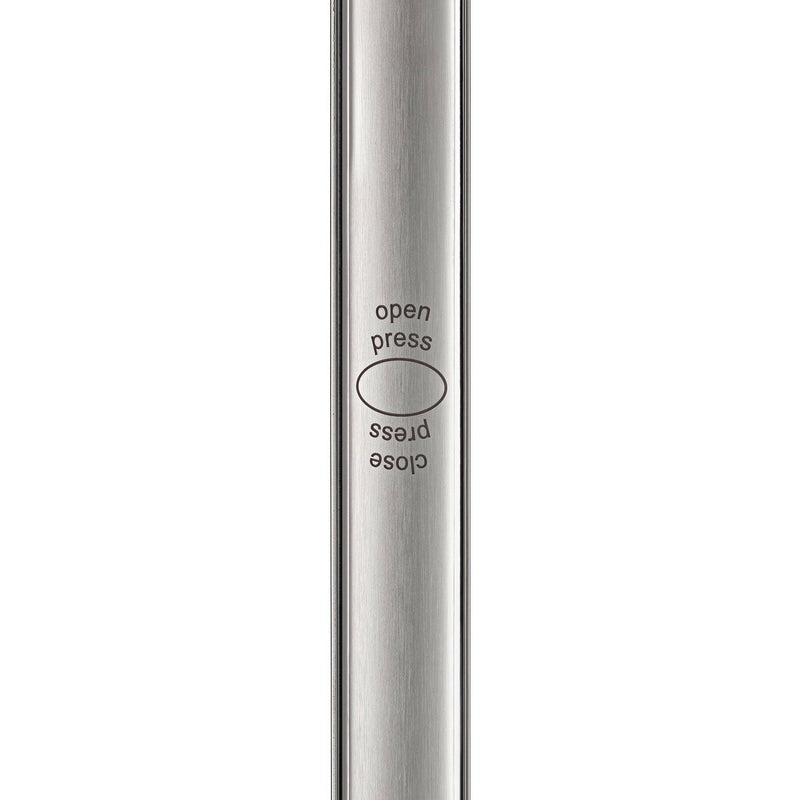 Rösle Locking Tongs - 16 in, featuring an ergonomic handle and patented one-hand locking mechanism, crafted from 18-10 stainless steel, ideal for space-saving storage.