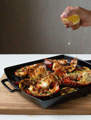 Lodge Blacklock | Triple Seasoned Cast Iron Square Grill Pan.