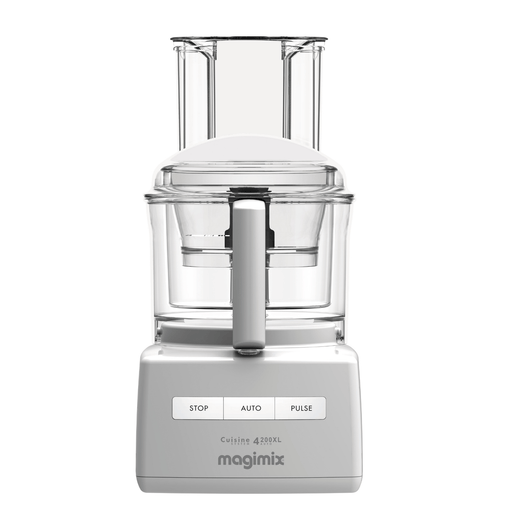 Magimix 4200 14 Cup Food Processor in white, featuring a three-bowl system and high-performance Sabatier blades, essential for efficient kitchen tasks at Athens Cooks.