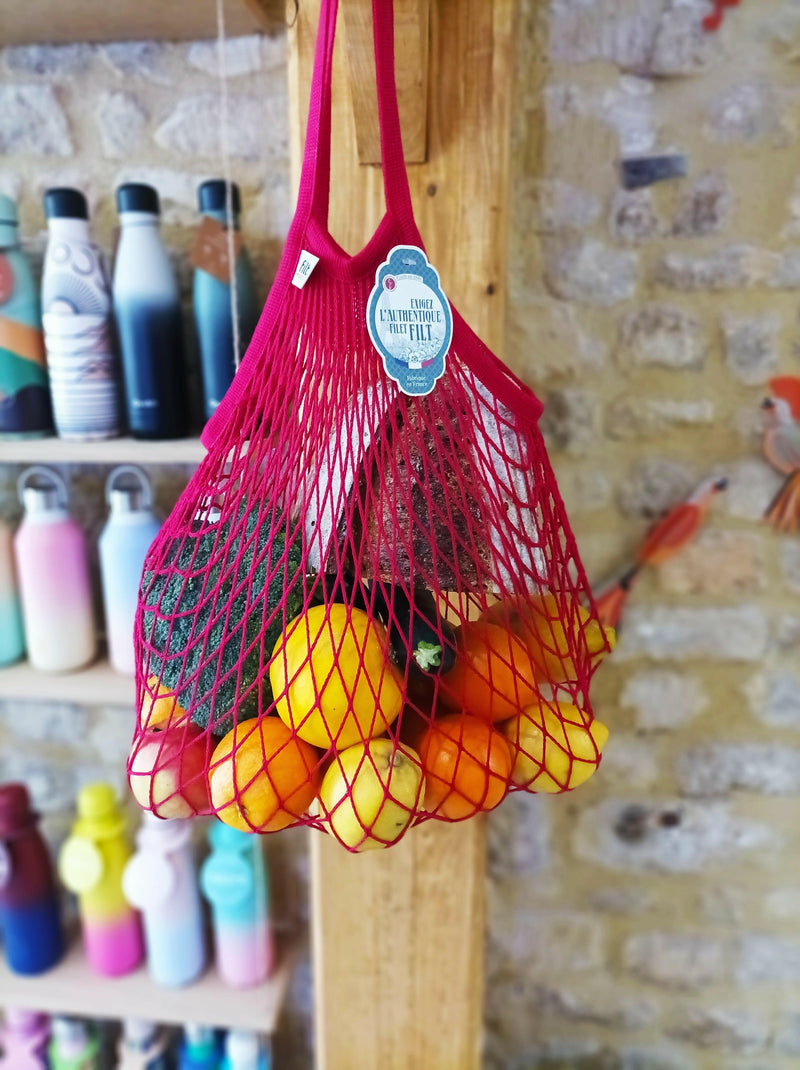 Filt | French Market Bags - Gold, featuring a lemon in a string bag, showcasing the bag's spaciousness and eco-friendly design, ideal for kitchen errands.