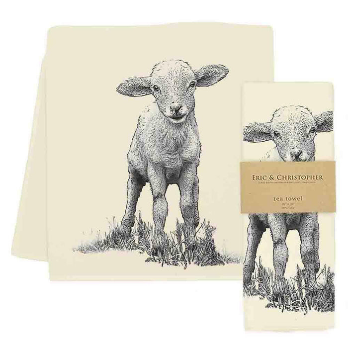 Eric and Christopher | Baby Lamb Tea Towel.