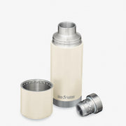 Klean Kanteen | 25oz Insulated Thermos with Built-In Cup + Pourer, featuring a sleek, cylindrical design and metal lid for versatile beverage enjoyment.
