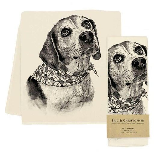 Eric and Christopher |  Beagle Tea Towel.