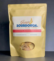 Georgia Sourdough Co. Crackers - Cheese, showcasing a selection of savory crackers made with cheddar, Parmesan, and mozzarella, perfect for pairing with cheeses and dips.