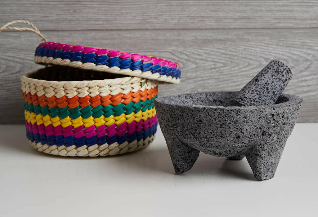 Molcajete + Tortilla Basket.