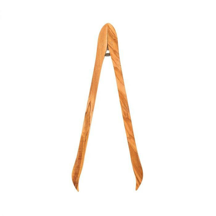 Italian Olivewood Serving Tongs.