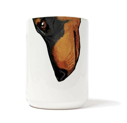 Black and Tan Dachshund Snout Mug: 11 oz.