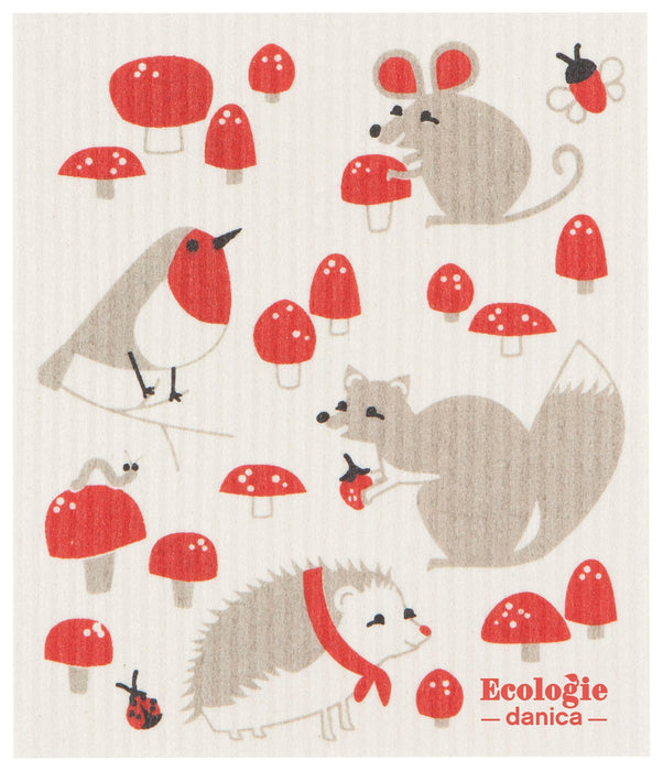 Ecologie | Toadstool Time Swedish Dishcloth.