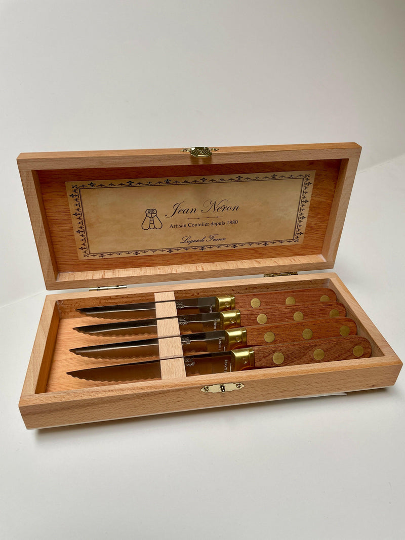 Laguiole | Laiton Steak Knives with Box | Set of 4.