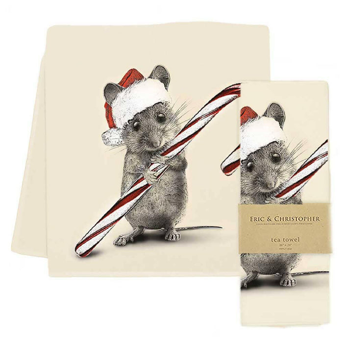 Eric and Christopher | Santa Mouse 2 Tea Towel.