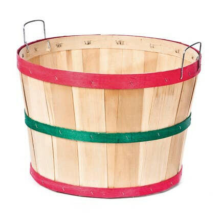 1/2 Bushel - Nat W/Red/Green Bands.