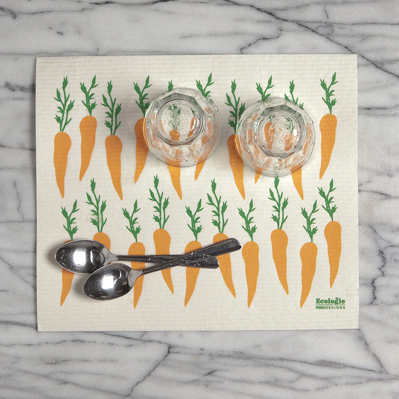 Ecologie | Swedish Dry Mat - Blueberries, a natural kitchen accessory from Athens Cooks, made of cotton and cellulose, highly absorbent, eco-friendly, and compostable.