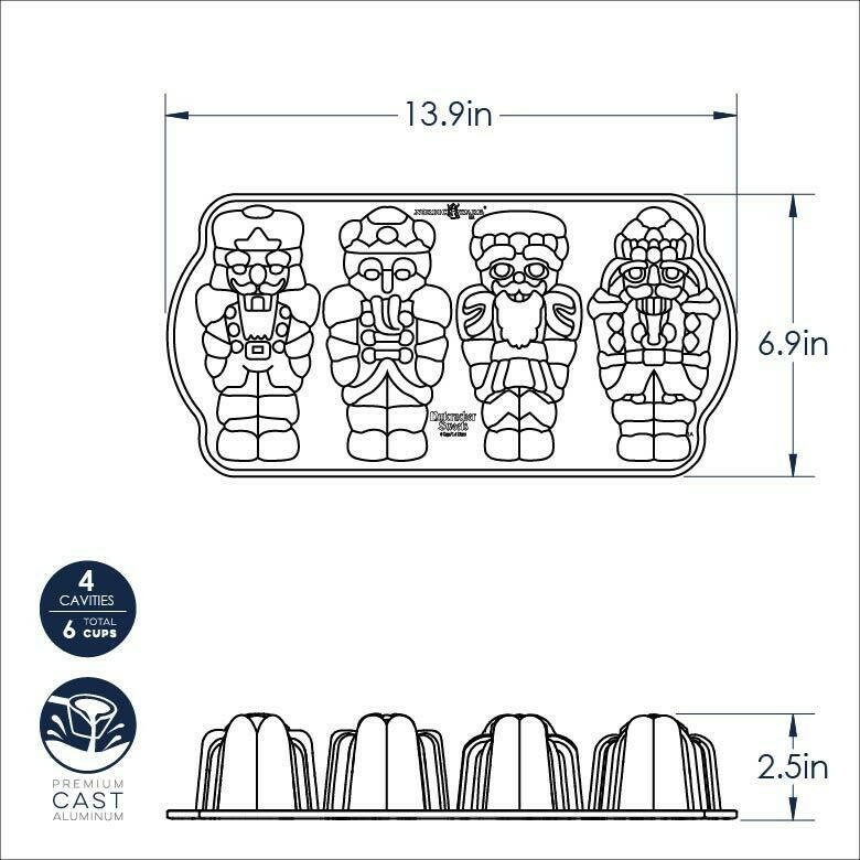 Nordic Ware | Nutcracker Cakelet Pan.