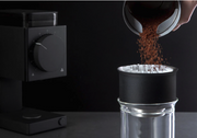 Fellow | Ode Brew Grinder Gen 2 - Matte White with upgraded Gen 2 Brew Burrs, featuring 100g grind capacity and anti-static technology for diverse brewing methods.