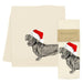 Eric and Christopher | Santa Dachshund Tea Towel.