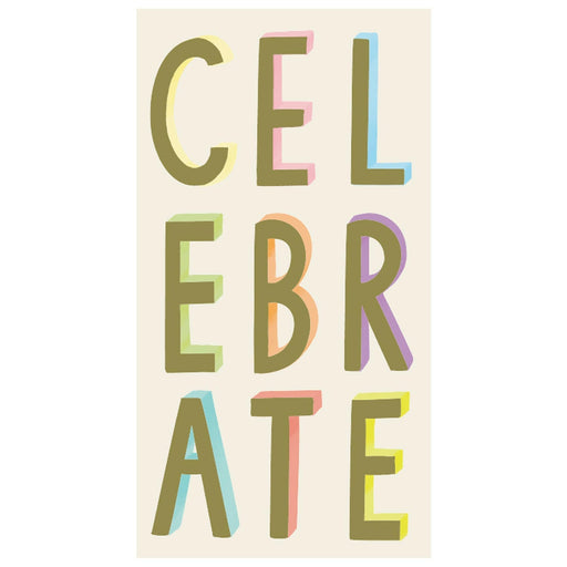 Hester & Cook Birthday Collection - Birthday Candles Guest Napkin, featuring whimsical candle designs, perfect for adding a festive touch to any birthday table setting.