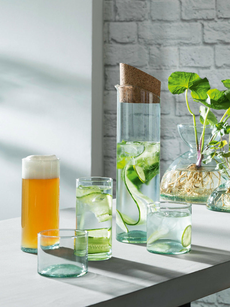 LSA International Canopy Highball Glass, 9oz, featuring unique air bubbles, part of a sustainable collection, designed with Eden Project, awarded for design and eco-friendliness.