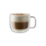 Double-Wall Glassware Collection - Cappuccino | Set of 2: Elegant, mouth-blown glasses designed to maintain beverage temperature, enhancing your dining experience with functional artistry.