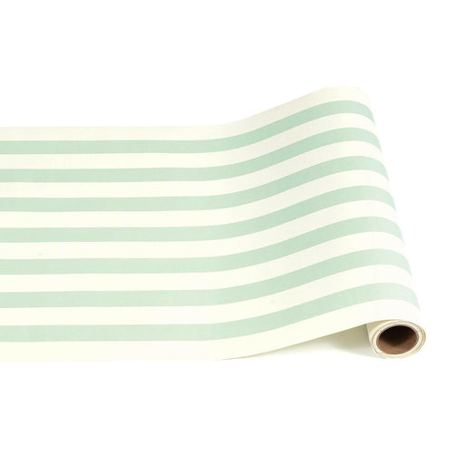 Hester & Cook | Classic Stripe Runners - Kraft White, a stylish paper table runner enhancing dining settings, versatile for gift wrapping, embodying artistic flair and practicality.