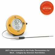 ThermoWorks | DOT Simple Alarm Thermometer, featuring a 4.5-inch probe and large display for precise temperature tracking in various cooking methods, ideal for professional kitchens.