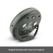 ThermoWorks | DOT Simple Alarm Thermometer - Yellow with a 4.5-inch probe and backlit display, ideal for precise temperature tracking in diverse cooking methods.