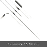 ThermoWorks | DOT Simple Alarm Thermometer with a probe, designed for precise cooking temperature monitoring. Ideal for various cooking methods, shown with large, easy-to-read display.