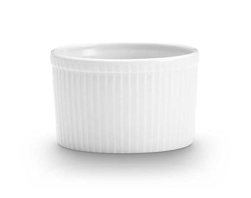 Pillivuyt Deep Pleated Souffle Dish, 7 diameter, 3.75 height, 1.75 qt, showcasing even heat distribution for perfect baking, ideal for both professional chefs and home cooks.