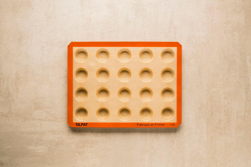 Silpat | Reusable Silicone Baking Molds - Tartelette Mold: 12-hole non-stick baking pan for perfectly shaped pastries and quiches, measuring 11 5/8 x 16 1/2 inches.