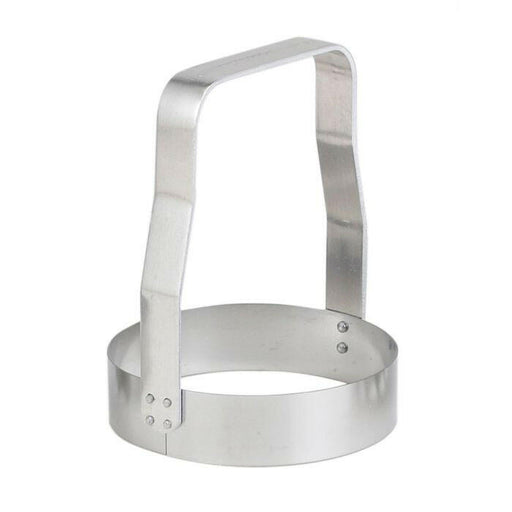 Harold Imports | Food Choppers - Plain Edge: Stainless steel chopper with serrated and plain edges, ideal for efficient food preparation like chopping vegetables and forming patties.